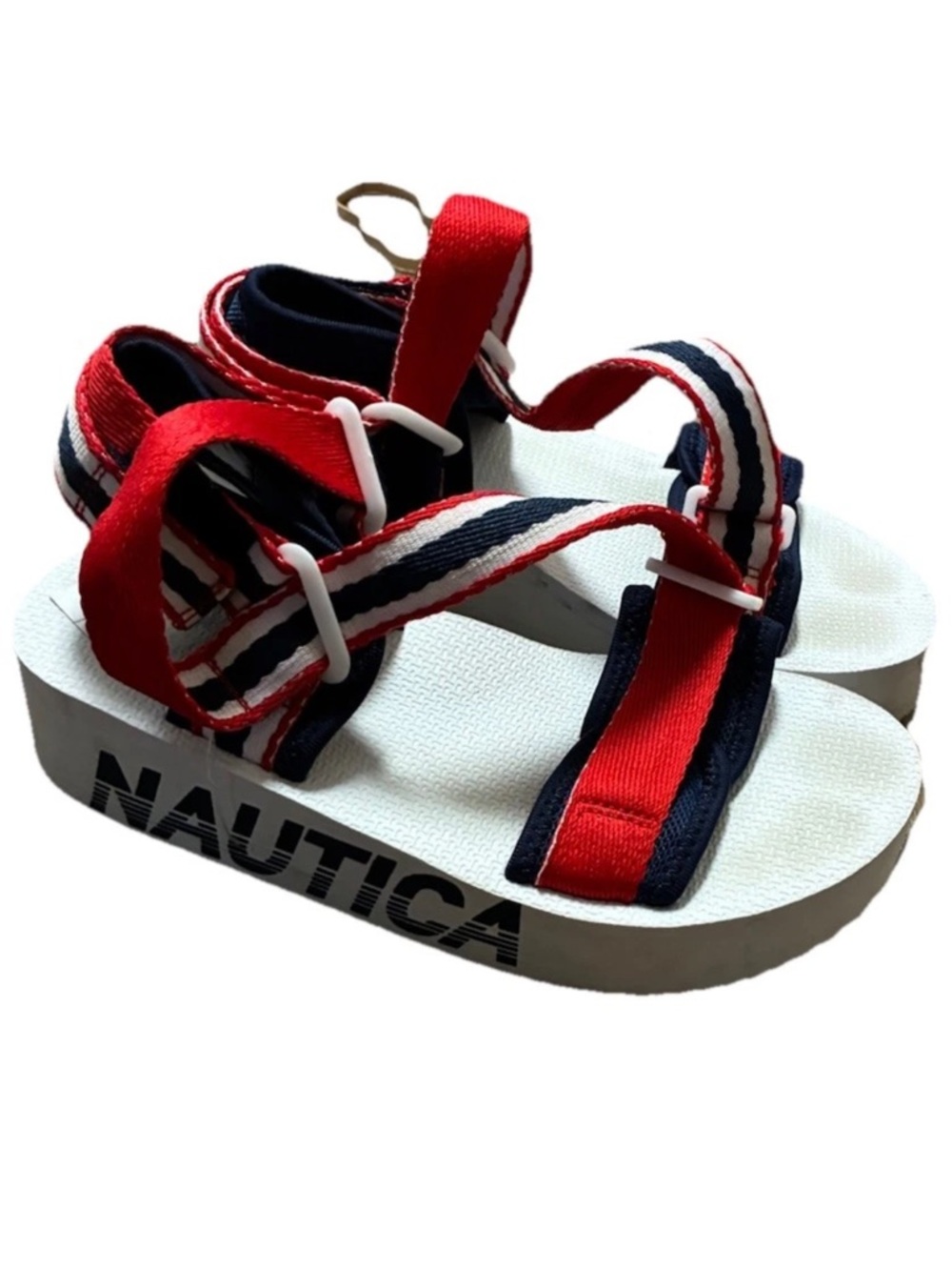 Nautica Women Red, White & Blue Platform Sandals size 7